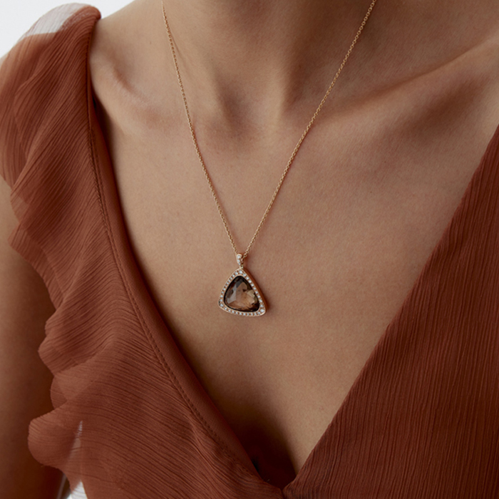 4.00 Karat Lustre Pırlanta Kolye - 3