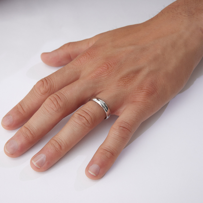 4.00 mm Bombeli Beyaz Spesso Simin Alyans - Haskar