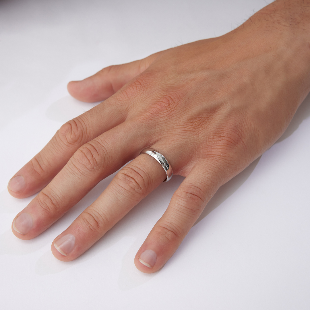 4.00 mm Bombeli Beyaz Spesso Simin Alyans - 1