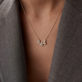 444 Taşlı Manifest Kolye - Tuana