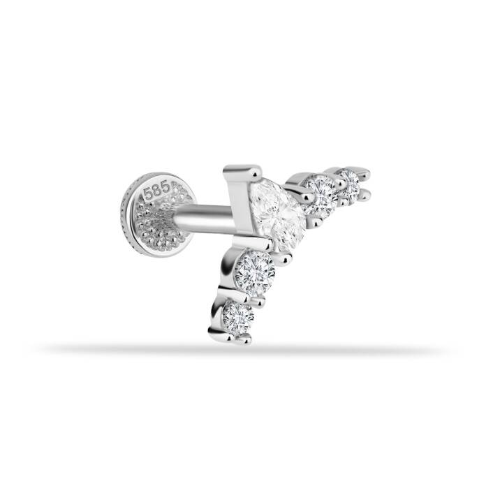 5 Taşlı Minimal Tragus Piercing - 2