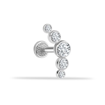 5 Taşlı Tragus Piercing - Dianora (1)