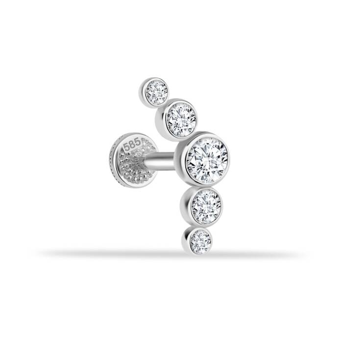 5 Taşlı Tragus Piercing - 2