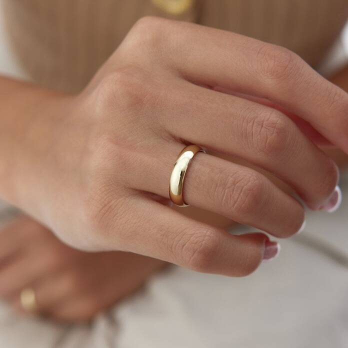 5.0 mm Klasik İçi Boş Düz Alyans - 2