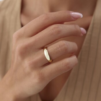 5.0 mm Klasik İçi Boş Düz Alyans - 3