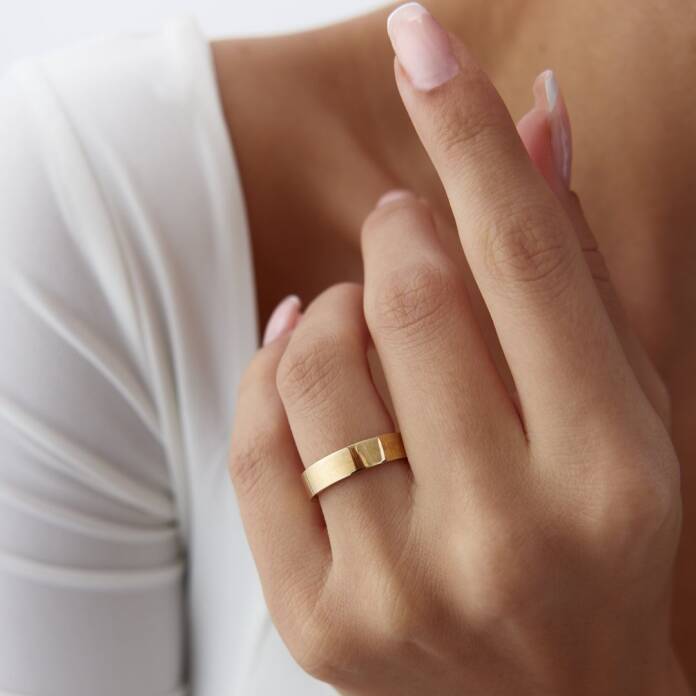 5.0 mm Köşeli Düz Alyans - 1