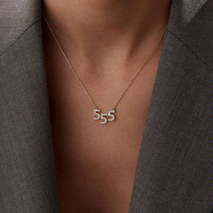 555 Taşlı Manifest Kolye - 2