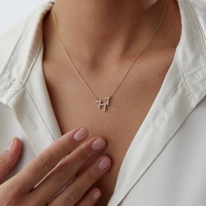 777 Taşlı Manifest Kolye - 2