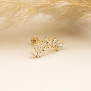 9 Markis Taşlı Tragus Piercing - 3