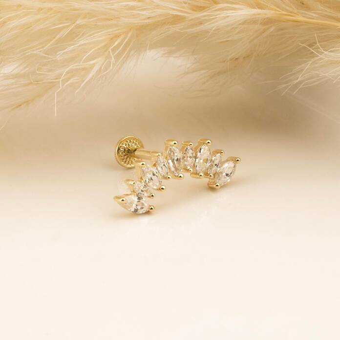 9 Markis Taşlı Tragus Piercing - 3