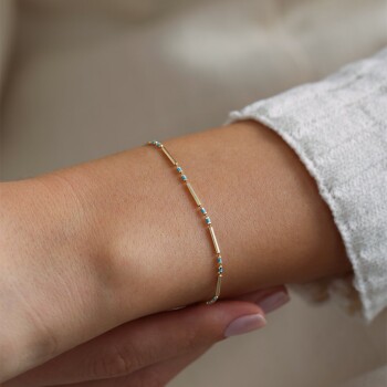 Açık Mavi Çubuk Bileklik - Cemart