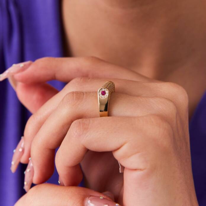 Aden Renkli Taşlı Yüzük - 1