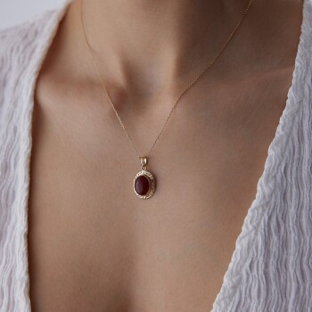 Akik Taşlı Greek Kolye - Osman (1)