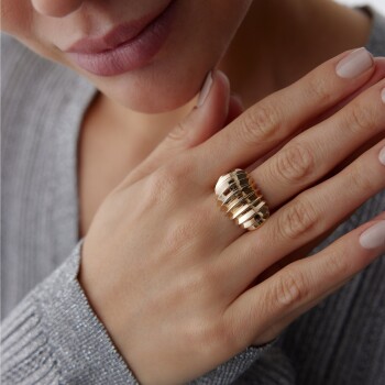 Akordiyon Bold Yüzük - Mazi