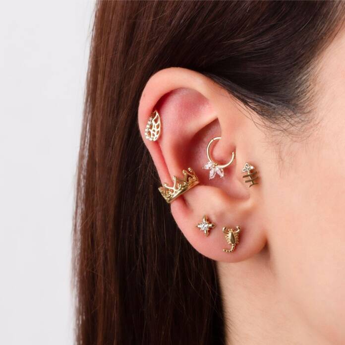 Akrep Motifli Minimal Tragus Piercing - 2