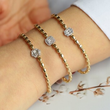 Almond Baget Altıgen Bileklik - Alen (1)