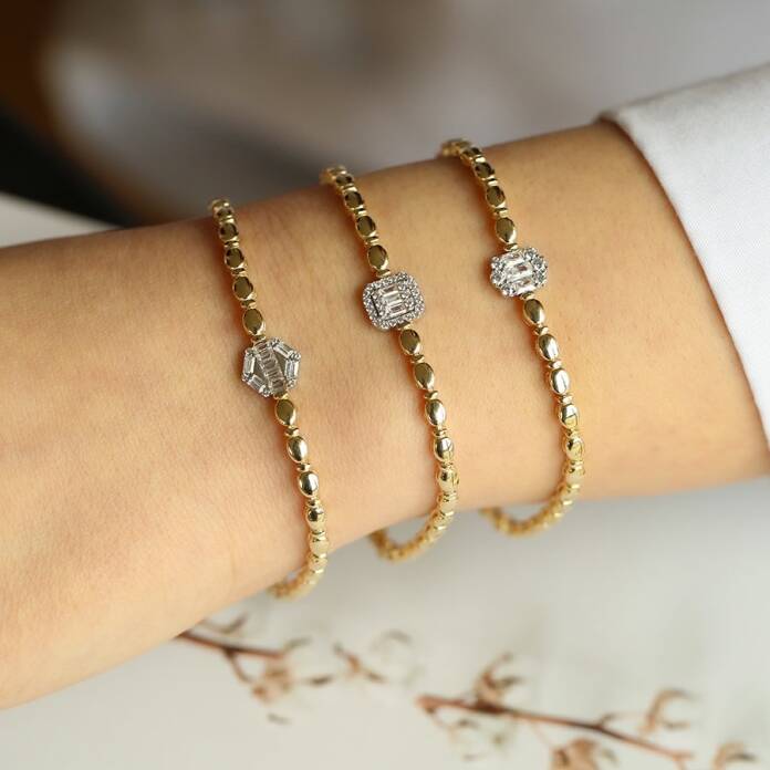 Almond Baget Altıgen Bileklik - 3