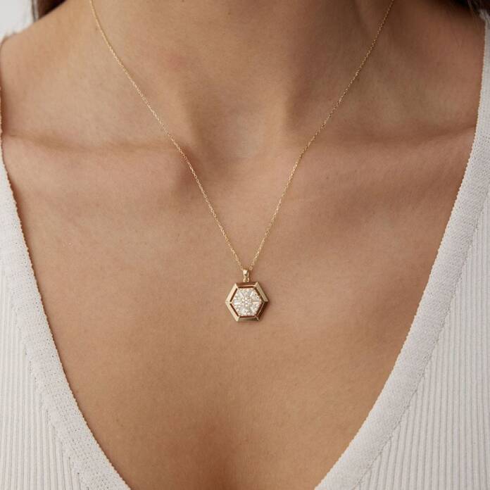 Altıgen Baget Kolye - 1