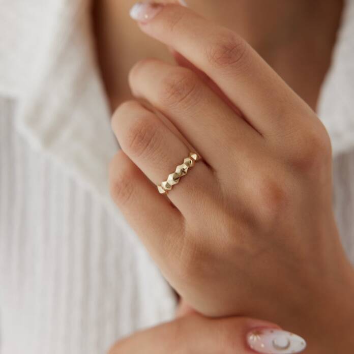 Altıgen Desenli Yüzük - 1