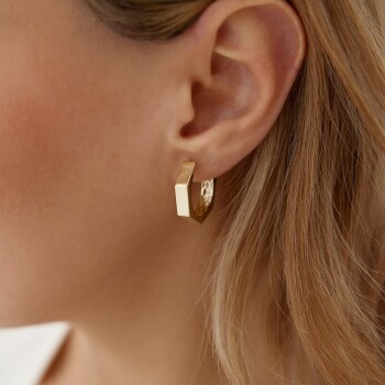 Altıgen J Küpe - 3