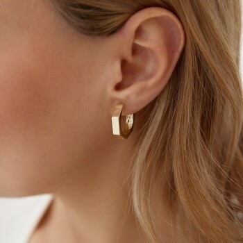 Altıgen J Küpe - 4