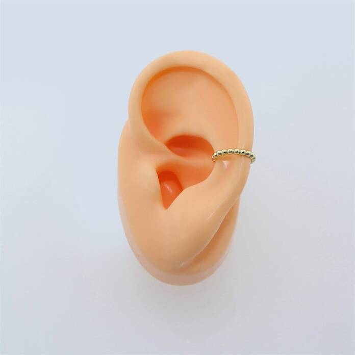 Altın Sade Toplu Kıkırdak Earcuff - 2