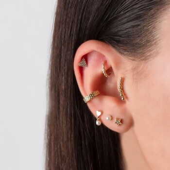 Alttan Toplu Tektaş Helix Piercing - Dianora (1)