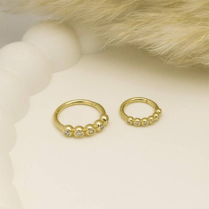 Alttan Toplu Tektaş Helix Piercing - 3