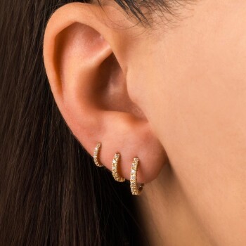 Alttan Yedi Taşlı Helix Piercing - Dianora (1)
