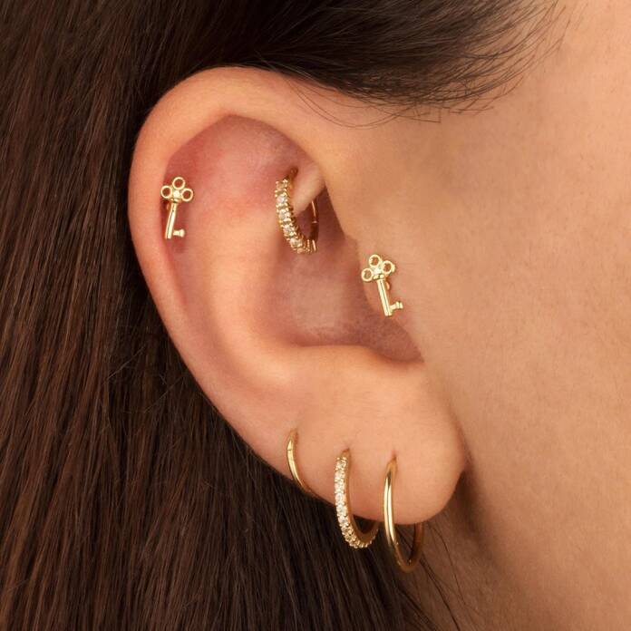 Anahtar Minimal Tragus Piercing - 2