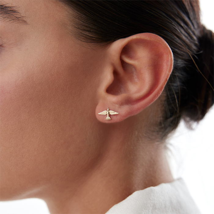 Anka Kuşu Vidalı Küpe - Rayna