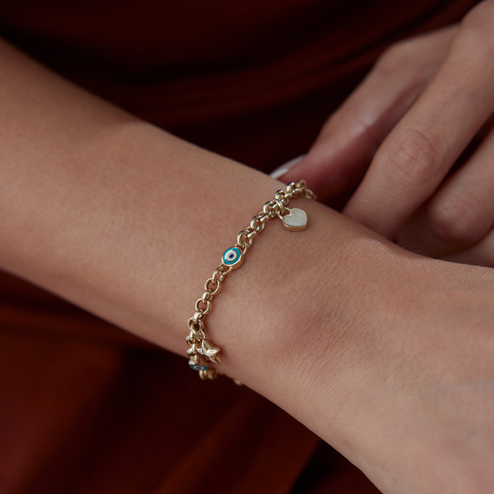 Aqua Göz Charm Bileklik - Rayna (1)