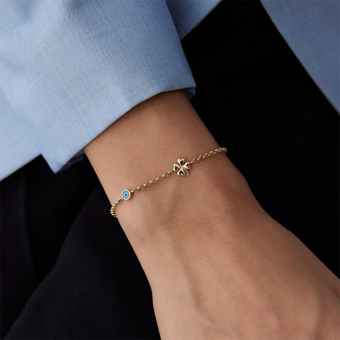 Aqua Mine Göz Yonca Bileklik - Özçelik