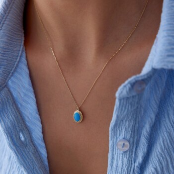 Aqua Mineli Başak Kolye - Alen (1)