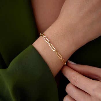 Asimetrik Ataç Bileklik - Zincir İş