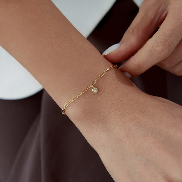 Aslan Burcu Peridot Ataç Bileklik - Simoro