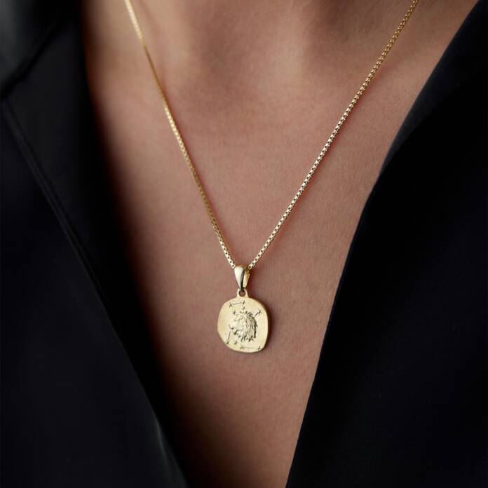 Aslan Burcu Plaka Kolye - 2