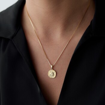 Aslan Burcu Plaka Kolye - Koçak