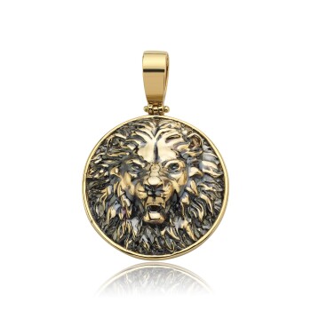 Aslan Eskitmeli Kolye Ucu - Koçak