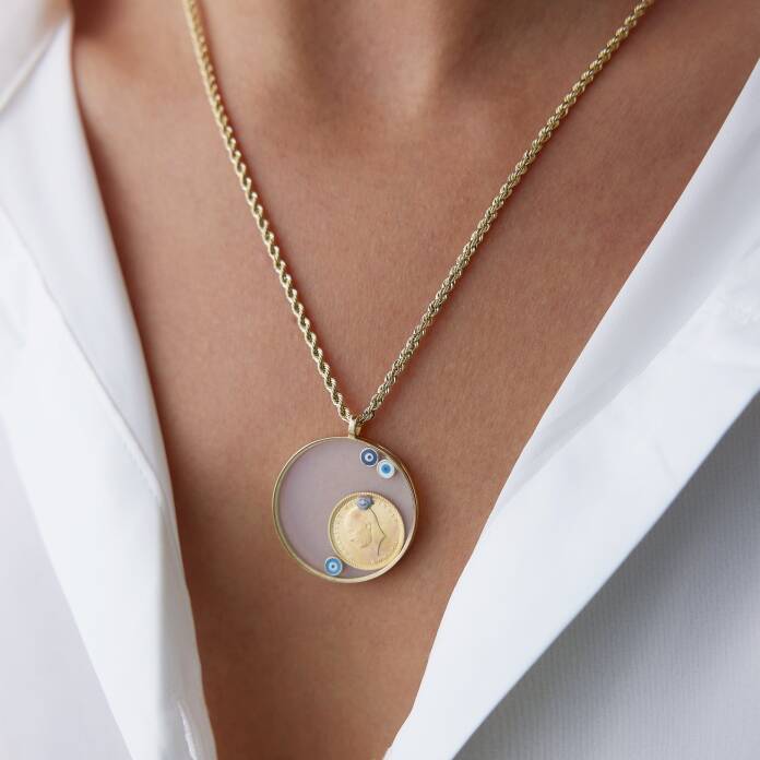 Ata Çeyrekli Çerçeve Kolye - 2