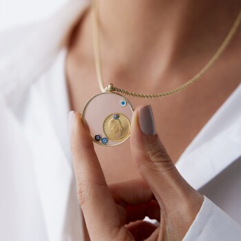 Ata Çeyrekli Çerçeve Kolye - 3