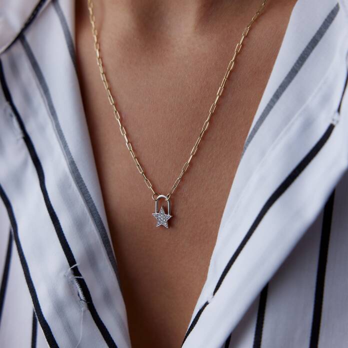 Ataç Zincir Kilit Yıldız Kolye - 1