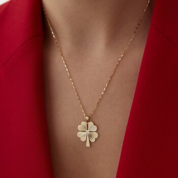 Ataç Zincir Large Yonca Kolye - Cemart