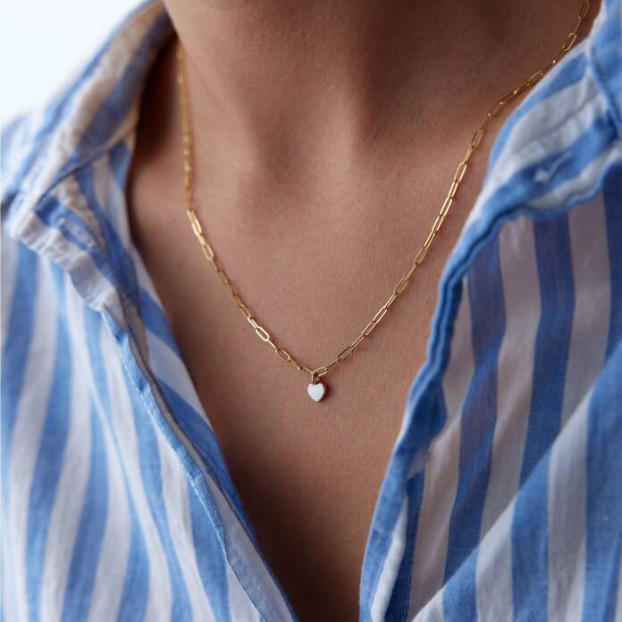 Ataç Zincirli Kalp Charm Kolye - 2