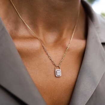 Ataç Zincirli Kilit Model Kolye - Alen