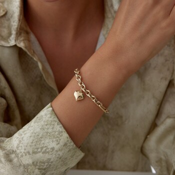 Ataçlı Bombe Kalpli Bileklik - Reha