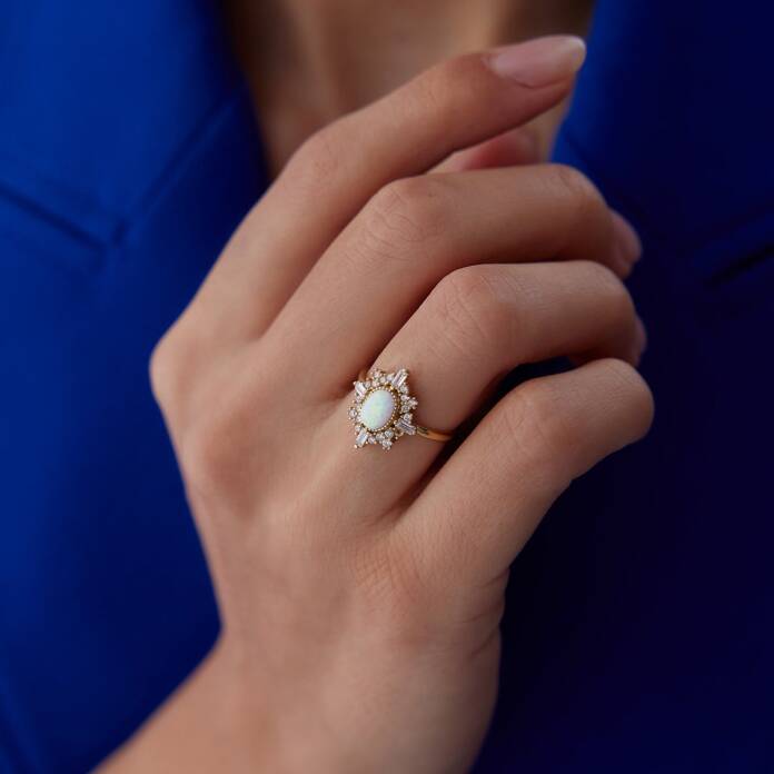 Ay Taşlı Vintage Yüzük - 2