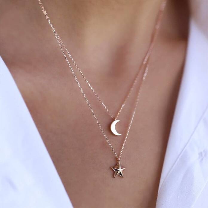 Ay Yıldız İkili Kolye - 1