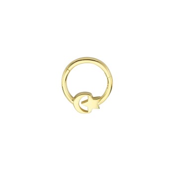 Ay yıldız Motifli Helix Piercing - Dianora
