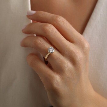 Aya Tektaş Yüzük - Oragold Orhan